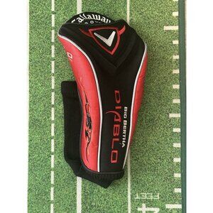CALLAWAY BIG BERTHA DIABLO Golf Club Driver Wood Head Cover Black Red White